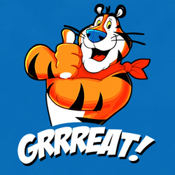 Tony the Tiger saying \"GRRREAT!\"